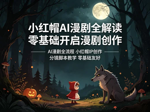 爆款童话漫剧制作 小红帽 IPAI 创作指南【442.5MB】 爆款童话漫剧制作 小红帽 IPAI 创作指南【442.5MB】