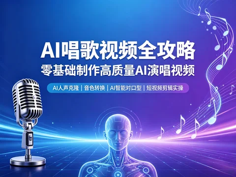 AI 声音克隆与人物对口型,爆款唱歌短片落地教程【270.3MB】 AI 声音克隆与人物对口型,爆款唱歌短片落地教程【270.3MB】