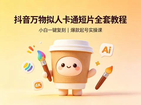 爆款万物拟人 AI 动画教程,抖音热门卡通短片全套实操素材【164.5MB】 爆款万物拟人 AI 动画教程,抖音热门卡通短片全套实操素材【164.5MB】