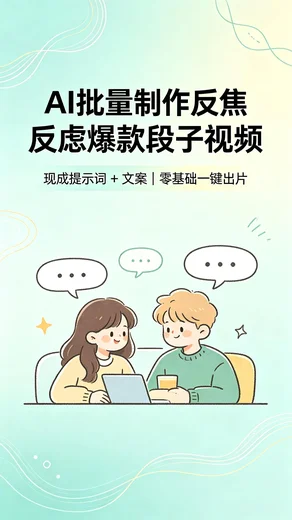 百万粉博主同款 AI 段子教程,人物对话短视频批量落地教学【153MB】 百万粉博主同款 AI 段子教程,人物对话短视频批量落地教学【153MB】
