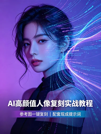 爆款 AI 高颜值人像制作教程,参考图一键复刻同款人物素材【382MB】 爆款 AI 高颜值人像制作教程,参考图一键复刻同款人物素材【382MB】