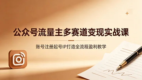 多赛道公众号图文 IP 打造加 AI 写作盈利课程【3.2GB】 多赛道公众号图文 IP 打造加 AI 写作盈利课程【3.2GB】