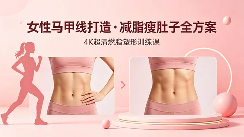 零基础马甲线燃脂塑形 腹部减脂瘦腰翘臀进阶课【146.6GB】 零基础马甲线燃脂塑形 腹部减脂瘦腰翘臀进阶课【146.6GB】