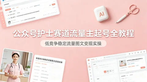 护士赛道公众号爆款选题文案生成变现全套课程【207MB】 护士赛道公众号爆款选题文案生成变现全套课程【207MB】