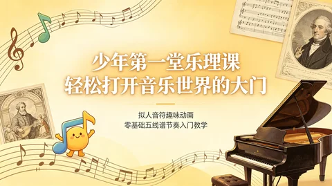 少儿趣味乐理启蒙全套课程 五线谱音符节奏拟人化动画教学合集【1.1GB】 少儿趣味乐理启蒙全套课程 五线谱音符节奏拟人化动画教学合集【1.1GB】