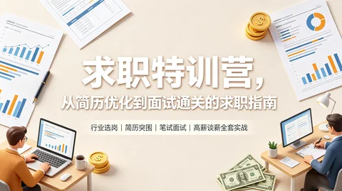 职场求职实战:职业规划+简历优化+笔面试通关+高薪谈薪 应届转行通用【833MB】 职场求职实战:职业规划+简历优化+笔面试通关+高薪谈薪 应届转行通用【833MB】