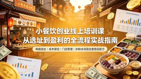 餐饮创业实战:选址开店+配方技术+门店管理【5.8GB】 餐饮创业实战:选址开店+配方技术+门店管理【5.8GB】