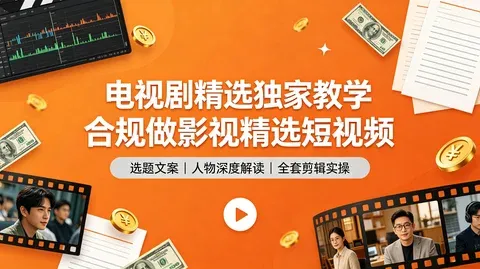 影视剧深度解读短视频剪辑全套教程【283.8MB】