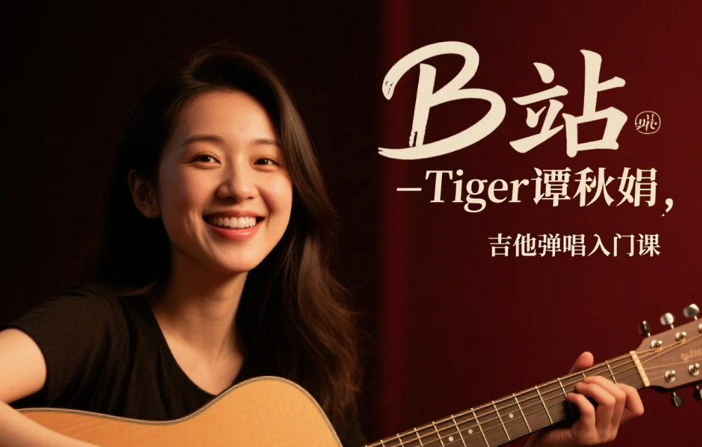 【教程】B站 - Tiger谭秋娟的吉他弹唱入门课 MP4