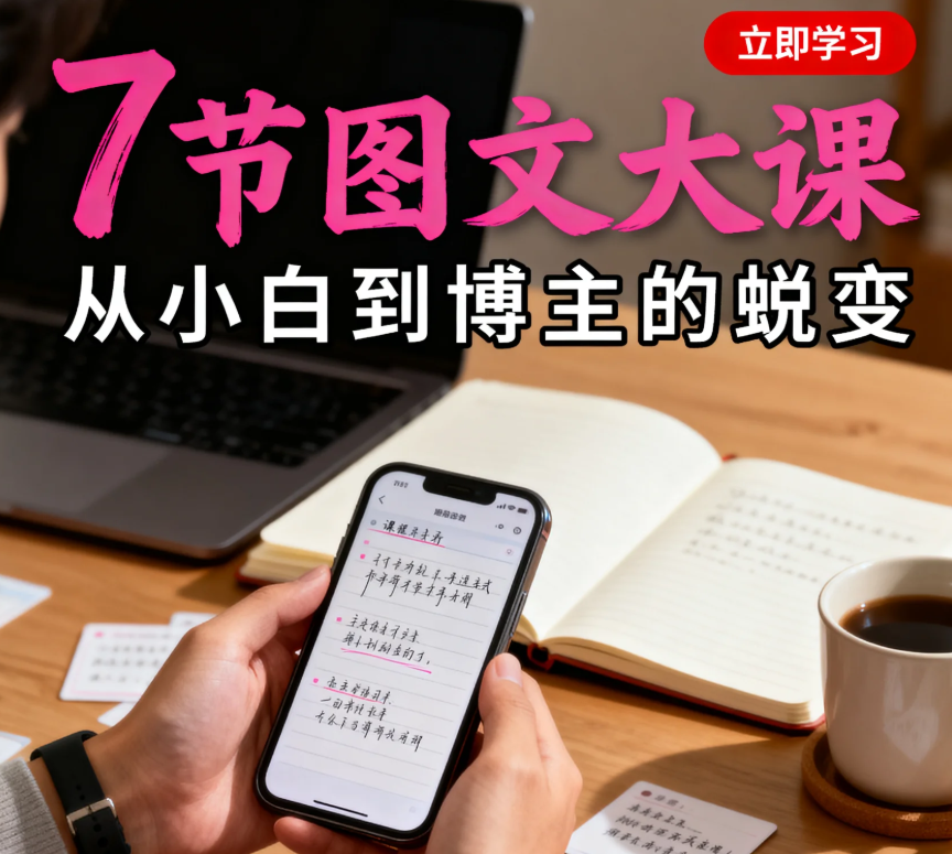 【课程】小红书训练营7节图文大课 pdf [22.6M]