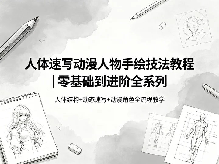 动漫手绘进阶｜人体速写 + 角色设计全系列技法教程【13.1GB】