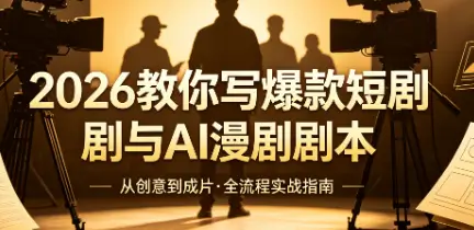 2026教你写爆款短剧与AI漫剧剧本 精品课程 mp4 [1.5GB]