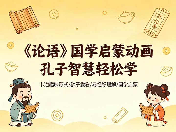论语趣味动画课｜轻松学国学经典孔子智慧【356MB】