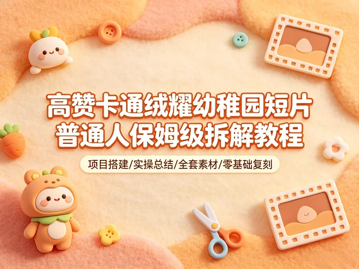 绒耀幼稚园卡通短片|保姆级拆解 + 全套制作素材【340.8MB】 绒耀幼稚园卡通短片|保姆级拆解 + 全套制作素材【340.8MB】