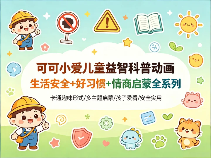 少儿益智启蒙动画|生活常识 + 安全知识 + 行为规范合集【1015.2MB】 少儿益智启蒙动画|生活常识 + 安全知识 + 行为规范合集【1015.2MB】