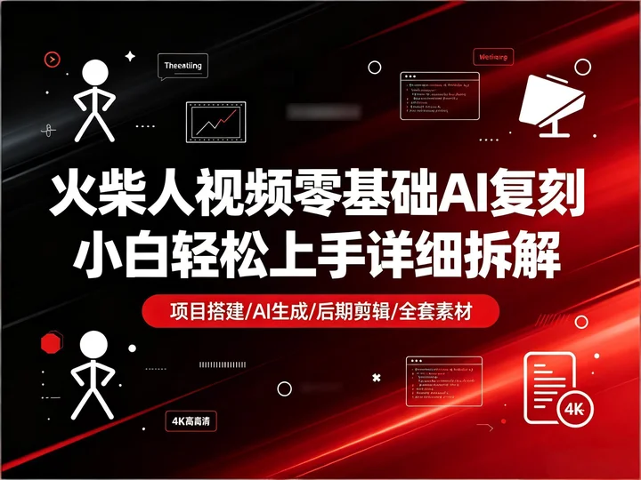 火柴人 AI 动画|对标 + 示例 + 实操一站式学习包【131.4MB】 火柴人 AI 动画|对标 + 示例 + 实操一站式学习包【131.4MB】
