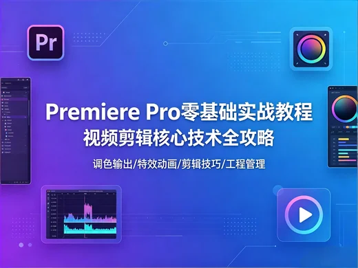 PR 从入门到精通|剪辑调色 + 转场特效 + 输出打包全流程教学【5.5GB】 PR 从入门到精通|剪辑调色 + 转场特效 + 输出打包全流程教学【5.5GB】