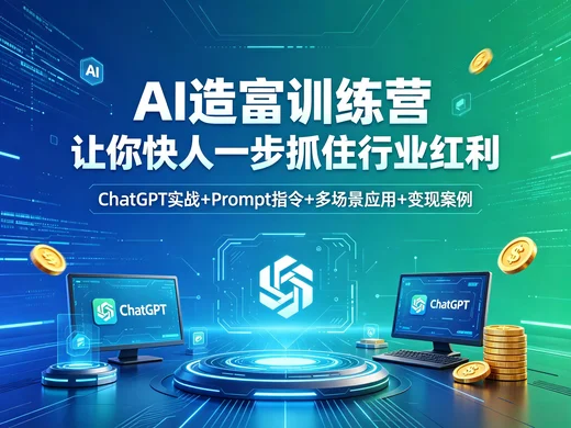 AI 工具变现实战营 ChatGPT 多场景应用合集【540.7MB】 AI 工具变现实战营 ChatGPT 多场景应用合集【540.7MB】