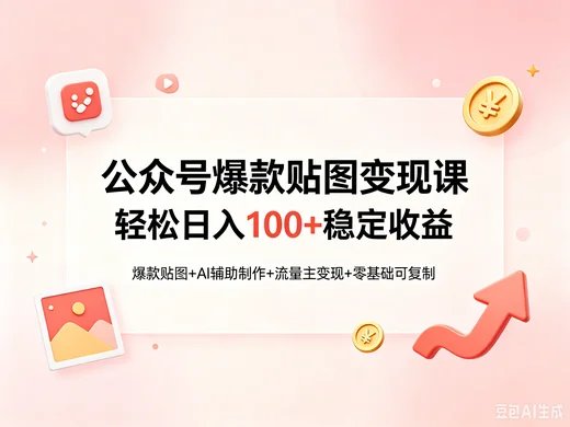 公众号流量主贴图 日入 100 + 稳定收益项目【253.5MB】 公众号流量主贴图 日入 100 + 稳定收益项目【253.5MB】