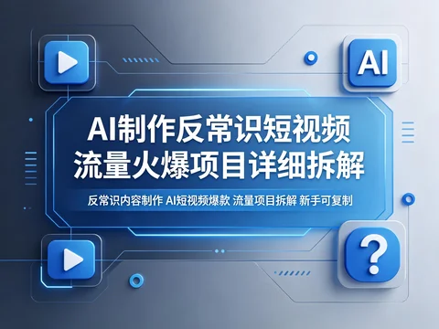 AI 反常识短视频项目 流量爆款制作全教程【69.9MB】
