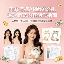 美女萌宠AI视频:提示词模板+三视图+角色卡图集,流量变现【143MB】 美女萌宠AI视频:提示词模板+三视图+角色卡图集,流量变现【143MB】