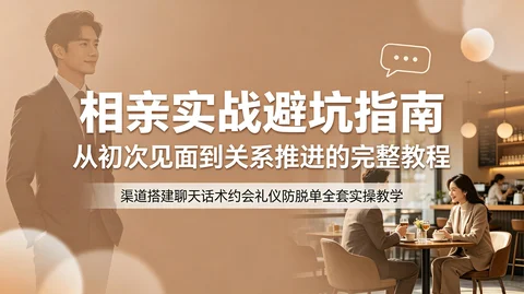 相亲实战聊天话术大全 初次见面穿搭礼仪防骗脱单案例解析全套课程【1GB】 相亲实战聊天话术大全 初次见面穿搭礼仪防骗脱单案例解析全套课程【1GB】