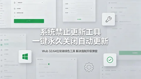 一键禁用Win更新：32 64位双程序 轻量极简神器【956.6KB】