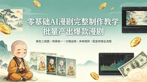 AI漫剧批量变现:人物场景+分镜运镜+声音克隆+智能体生视频 全链路【2.2GB】 AI漫剧批量变现:人物场景+分镜运镜+声音克隆+智能体生视频 全链路【2.2GB】