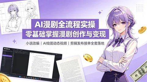 AI漫剧S级实战:小说改编+AI绘图+动态视频+运营变现 全套落地【564.5MB】 AI漫剧S级实战:小说改编+AI绘图+动态视频+运营变现 全套落地【564.5MB】